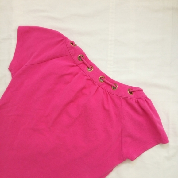 MICHAEL KORS Magenta Short Sleeve Shirt - Picture 7 of 13